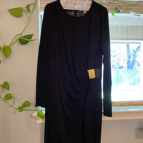Michael Kids Long Sleeve Faux Wrap Dress - Picture 1 of 4